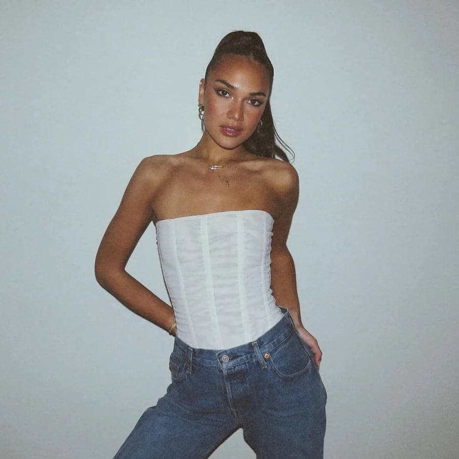 Chiffon Corset Top - 50% OFF