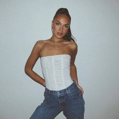 Chiffon Corset Top - 50% OFF