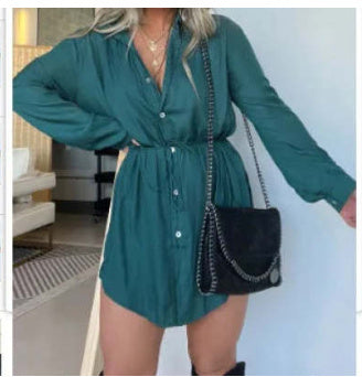 Satin Night Long Sleeve Romper - 45% OFF